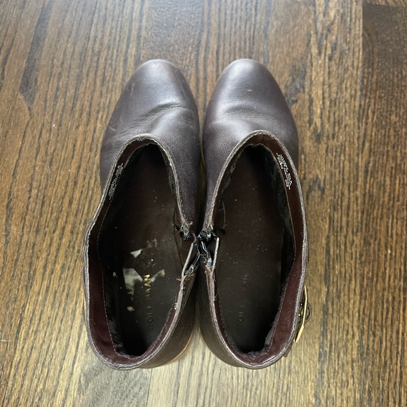 Cole Haan Lilah Buckle Ankle Boot 9.5 Brown Leather - Picture 4 of 6